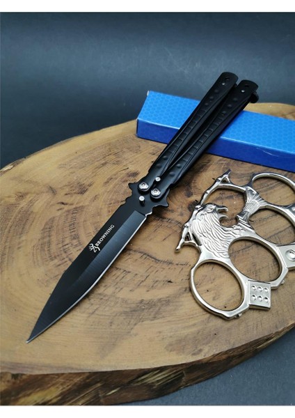 21 cm Paslanmaz Çelik Siyah Kamp Çakısı ve 2 Parça Ürün Ile Birlikte SCK458411