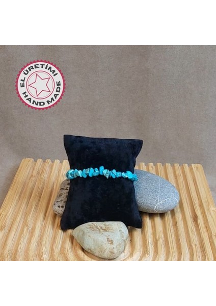 1330 El Yapımı Turkuaz Doğal Taş Kadın Bileklik