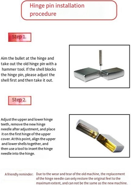 Zippo 9mm (1970-2004) Çakmak Kabuğu Menteşe Pimi Delme Mandalı Bağlantı Pimi Için Uygundur (Yurt Dışından)