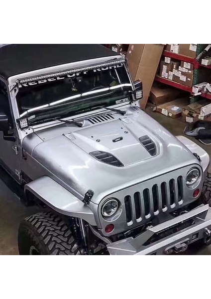 Araba Sol Sağ Motor Kaputu Kubbe Panjur Hava Giriş Delikleri Çerçeve Jeep Jk Wrangler 2007-2017 Için Fit (Yurt Dışından)