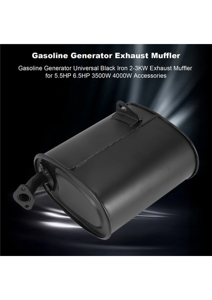 Benzinli Jeneratör Evrensel Siyah Demir 2-3kw Egzoz Susturucu 5.5hp 6.5hp 3500W 4000W Aksesuarları (Yurt Dışından)