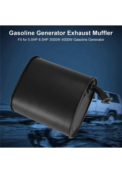 Benzinli Jeneratör Evrensel Siyah Demir 2-3kw Egzoz Susturucu 5.5hp 6.5hp 3500W 4000W Aksesuarları (Yurt Dışından)