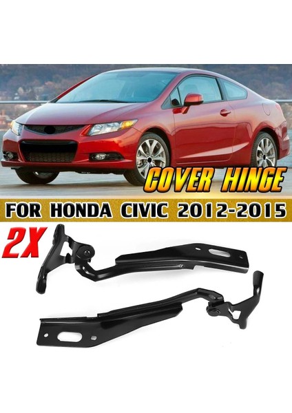 HO1236127 HO1236128 2x Araba Kaput Kapağı Menteşe Araba Ön Motor Kaputu Menteşe Kapak Trim Honda Civic 2012-2015 Için (Yurt Dışından)