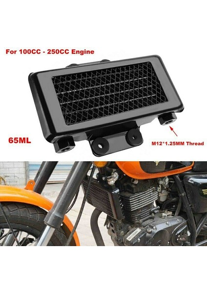 Motosiklet Motor Yağı Soğutucu Soğutma Radyatörü 65 ml Alüminyum Siyah 100CC-250CC Motosiklet Dirt Bike Atv (Yurt Dışından)