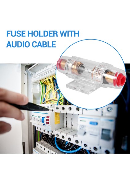 Araba Stereo 8 Ölçer Agu Destek Sigorta Tutucu ve Sigorta 60 Amp Ses Kablosu (Yurt Dışından)