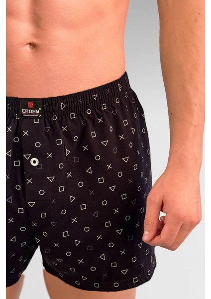 Erdem Lacivert Baskılı Desenli Penye Boxer 1400YPS fırsatları