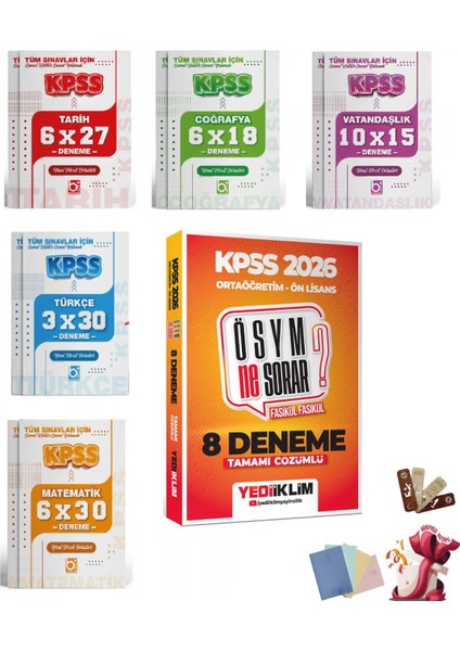 2026 Kpss Ortaöğretim Ön Lisans Tüm Dersler Deneme Seti 6 Kitap Y