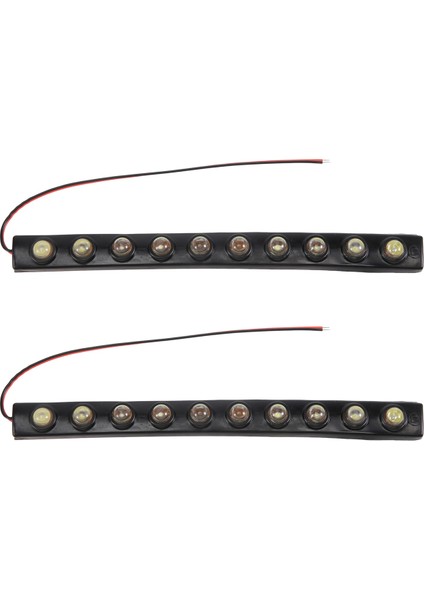 2 x 20W Gündüz Farları Otomatik Drl LED Sürüş Işıkları 10 Cob LED Araba Ampul 200LM Dc 12V (Beyaz Işık) (Yurt Dışından)