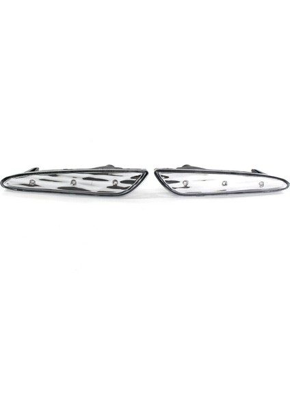 Sol ve Sağ LED Beyaz Yan Işaretleyici Işık Tampon Dönüş Sinyali Lambaları Mercedes-Benz W211 E-Class 2003-06 2118200121 (Yurt Dışından)