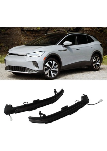 Araba LED Dinamik Yan Ayna Dönüş Sinyali Gösterge Lambası Volkswagen Vw Id4 Id.4 E21 2020 - 2023 (Yurt Dışından)
