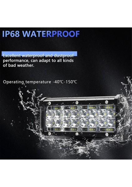 7 Inç LED Işık Çubuğu, 120W 12000LM LED Pod Işıkları Çalışma Işıkları, Spot Sel Kombo Işını Arazi Işık Pod'ları Sis Işıkları 2 Adet (Yurt Dışından) indirimleri