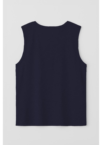 Erkek %100 Pamuk Bisiklet Yaka Çapa Baskılı Kolsuz T-Shirt fiyatları