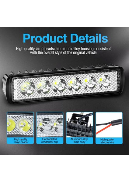 6 Inç LED Işık Çubuğu Beyaz 30W 6000K Çalışma Pod'ları Tek Sıralı Arazi Sürüş Sis Tekne Işığı Su Geçirmez Suv Atv Araba Kamyon (Yurt Dışından)