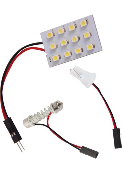 12 Smd Cob LED T10 4W 12V Beyaz Işık Araba Iç Panel Işıkları Tavan Lambası Ampulü (Yurt Dışından)