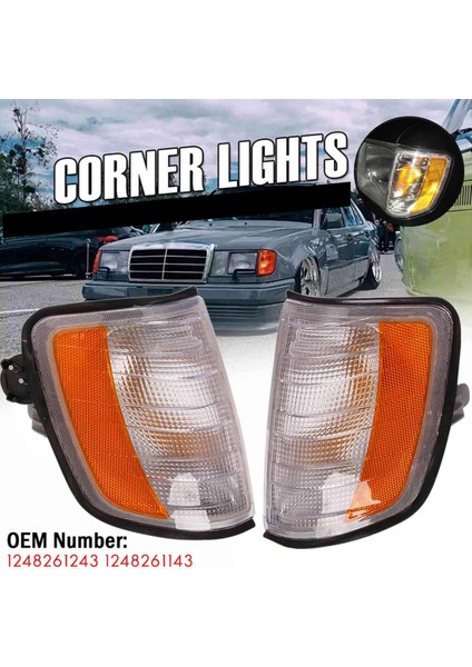 Araba Köşe Işık Ön Dönüş Sinyali Gösterge Lambası Mercedes Benz E Sınıfı Için W124 1985-1996 1248261243 1248261143 (Yurt Dışından)