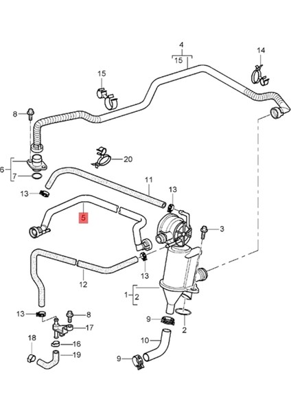 99610714530 Araba Aksesuarları Radyatör Hortumu Porsche 911 Motor Karter Havalandırma Hortumu (Yurt Dışından)
