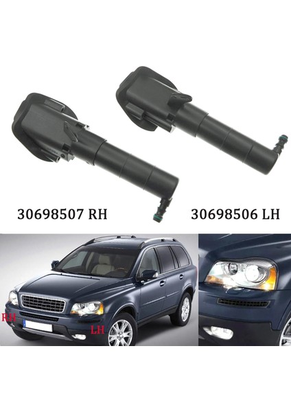 Volvo XC90 Mk1 / Suv 2006- 30698506 Için Far Yıkama Meme Su Püskürtme Jet Aktüatör Kapağı 30698507 (Yurt Dışından)