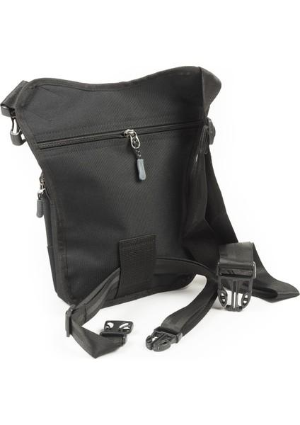 Çok Gözlü Su Geçirmez Bel Bacak Omuz Motosiklet Kurye Çantası Bodybag Siyah-Gri 3470 modelleri