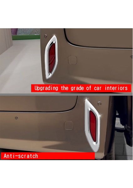 Araba Gümüş Arka Kuyruk Sis Işık Lambası Çerçeve Kapak Trim Toyota Alphard 40 Serisi 2023+ Araba Aksesuarları (Yurt Dışından)