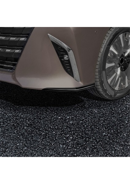 Toyota Alphard 40 Serisi 2023+ Ön Tampon Dudak Açı Difüzörü Ayırıcı Spoiler Koruyucu Parlak Siyah (Yurt Dışından)