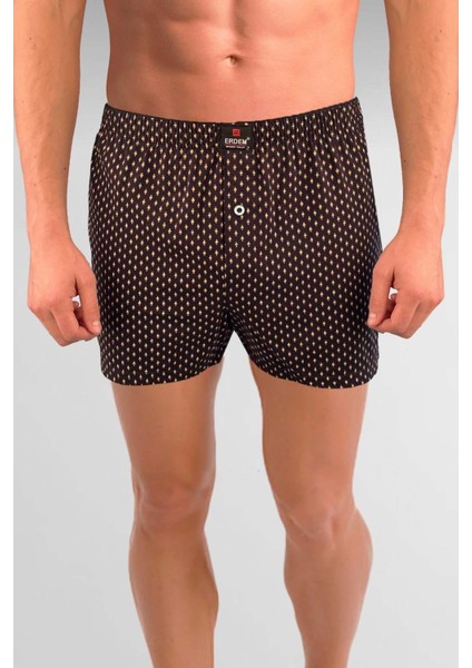 Erdem Siyah Baskılı Desenli Penye Boxer 1400YSK fiyatları