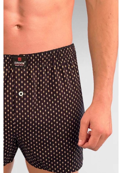 Erdem Siyah Baskılı Desenli Penye Boxer 1400YSK fırsatları