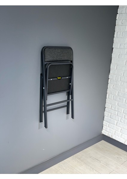 Hey Katlanır Mutfak Sandalyesi Yemek Balkon Bahçe Otel Kafe Katlanır Sandalyesi Gri