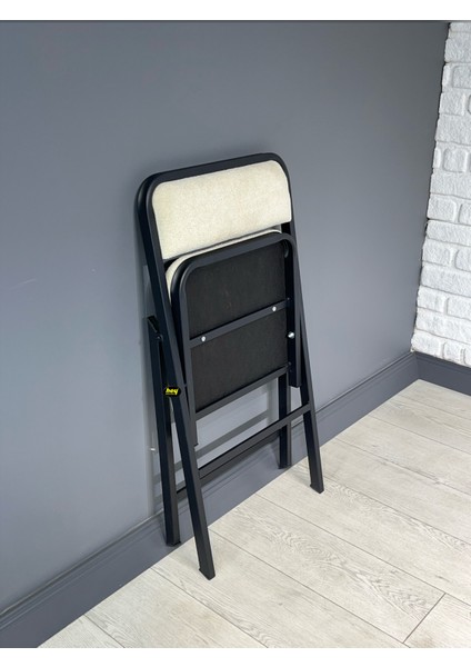 Hey Katlanır Mutfak Sandalyesi Yemek Balkon Bahçe Otel Kafe Katlanır Sandalyesi Krem fırsatları