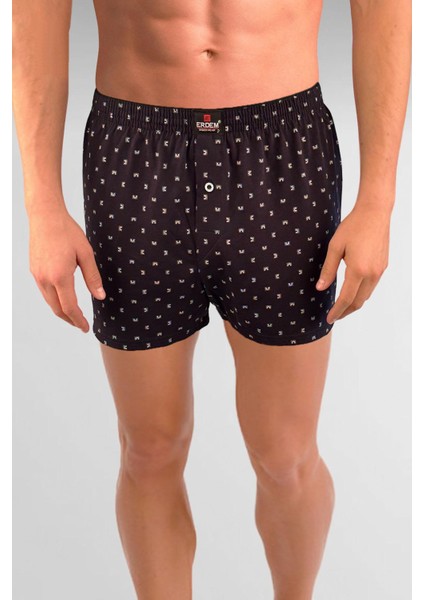 Erdem Lacivert Baskılı Desenli Penye Boxer 1400YINK fiyatları