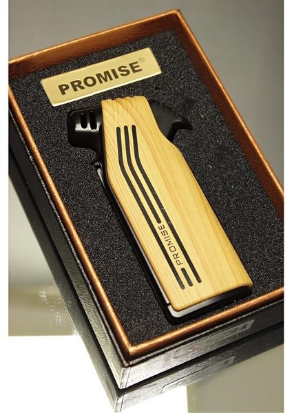 Promise Çok Işlevli ve Özel Kutulu Pipo Çakmağı (Sarı)