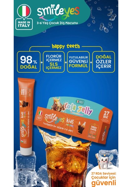 Kids Diş Macunu 3-6 Yaş 50 ml Cola Jelly