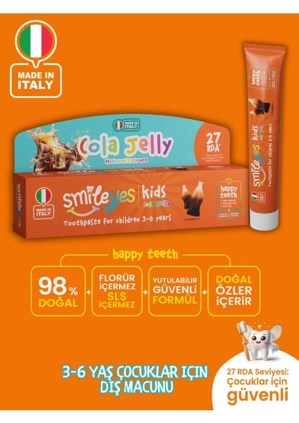 Kids Diş Macunu 3-6 Yaş 50 ml Cola Jelly