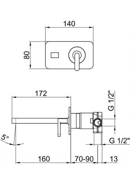 Italyan Webert Living Ankstre Lavabo Bataryası 16 cm Krom modelleri