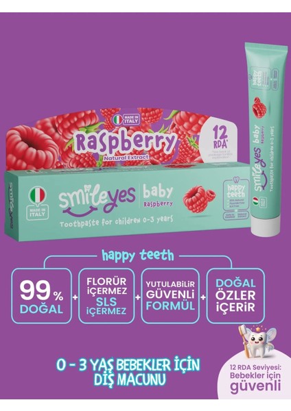 Baby Diş Macunu 0-3 Yaş 30 ml Raspberry