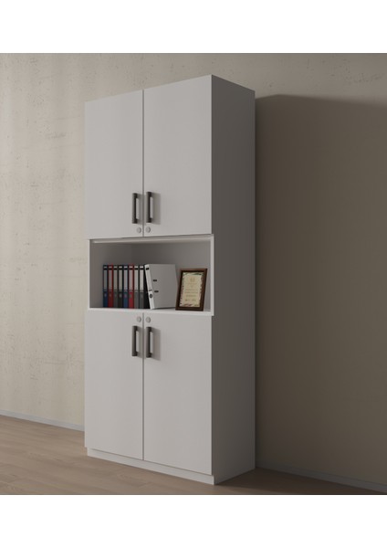 Beyaz 4 Kilitli Kapaklı Ofis Dolabı fiyatları