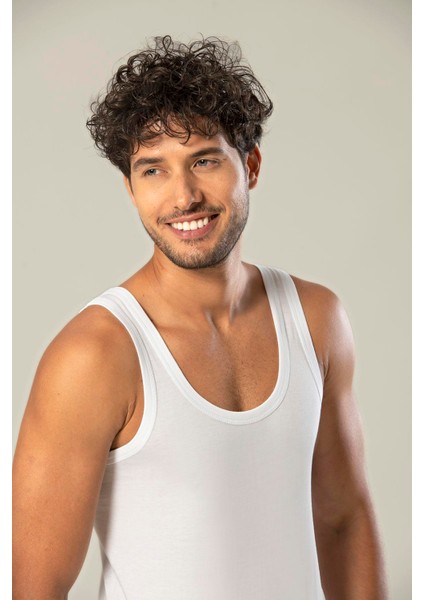 Beyaz 3'lü Süper Ince Erkek Doğal Bambu Lüks Atlet 11143 indirimleri