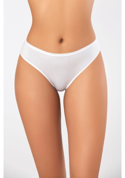 Beyaz Micro Modal Premium Kadın Külot 7264