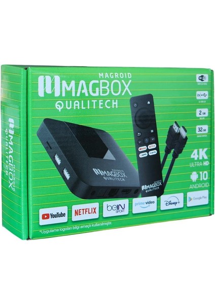 Magroid Qualitech 32GB HDD - 2GB Ram 2.4G H313 CPU Android TV Box modelleri