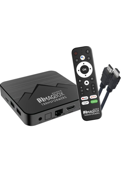 Magroid Transformers 32 GB HDD 4 GB Ram Bluetooth 5G Wifi Ses Komut Kumandalı Android TV Box