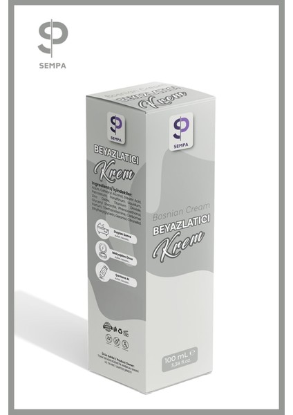 Boşnak Genital, Yüz ve Vücut Beyazlatıcı Nemlendirici Leke Kremi (Bosnian Cream)