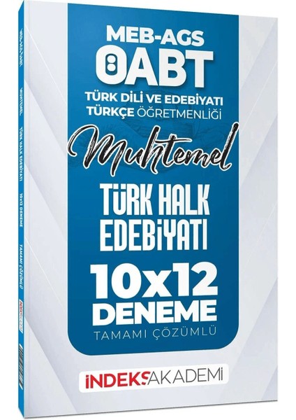 Öabt Meb-Ags Muhtemel Türk Dili Edebiyatı-Türkçe Türk Halk Edebiyatı 10X12 Deneme Çözümlü