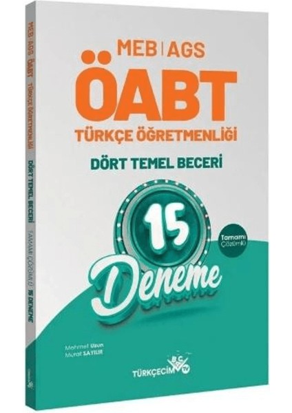 Öabt Meb-Ags Türkçe Öğretmenliği Dört Temel Beceri 15 Deneme Çözümlü