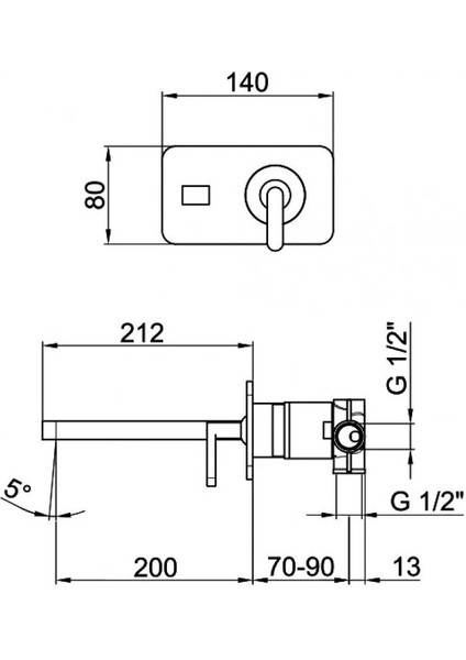 Italyan Webert Living Ankstre Lavabo Bataryası 20 cm Krom modelleri