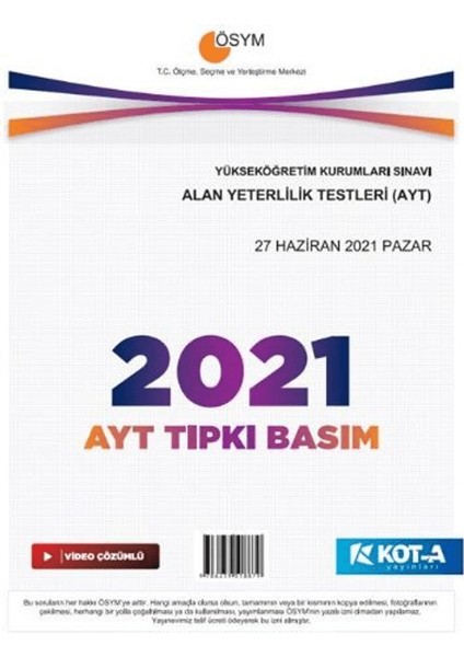 Tyt 2021 Tıpkı Basım