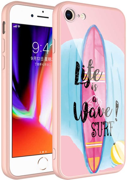 iPhone 7 Kılıf Kamera Korumalı Desenli Sert Silikon F10T Epoksi KAPAK-NO10