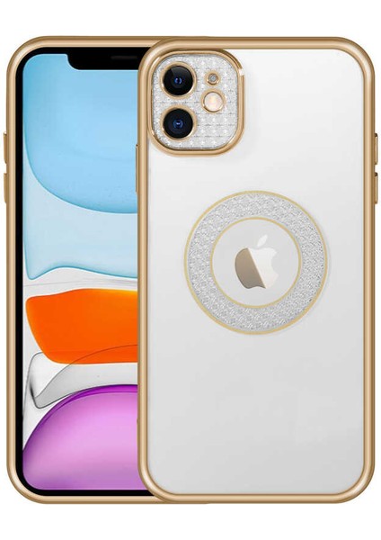 iPhone 12 Uyumlu Kamera Korumalı Logo Gösteren F10T Esta Kapak-Siyah