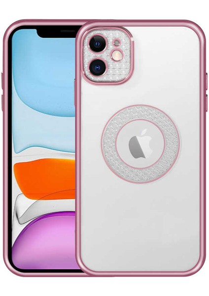 iPhone 12 Uyumlu Kamera Korumalı Logo Gösteren F10T Esta Kapak-Siyah