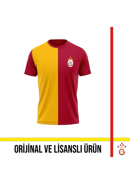 Lisanslı 5 Yıldızlı Sarı Kırmızı Özel Yetişkin T-Shirt Hediye Aslan Ahşap Kutulu