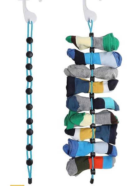 Çorap Asma ve Yıkama Aparatı – Dolap Içi Askıya Asılabilir | Pratik Çok Fonksiyonlu Kurutmalık