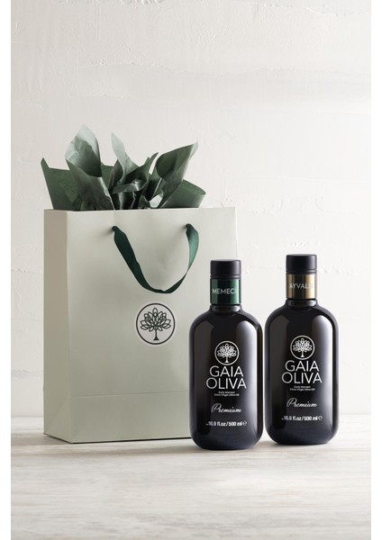 Premium Memecik ve Ayvalık Erken Hasat Natürel Sızma Zeytinyağı Hediye Seti (Yeni Hasat)